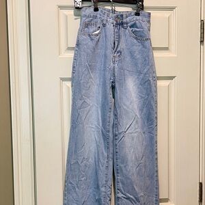 SHEIN Light Blue Flare Jeans